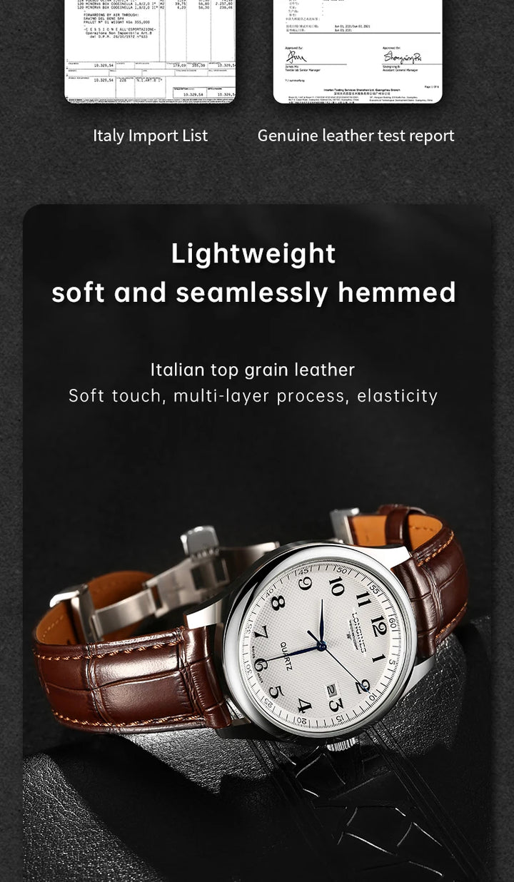 MAIKES Calf Leather Watch Strap Quick Release Bracelet For Longines Omega IWC Watchbands 20mm 21mm 22mm Watch Band