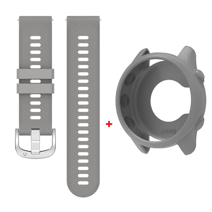 Silicone Strap with Protective Case for Garmin Forerunner 255/265