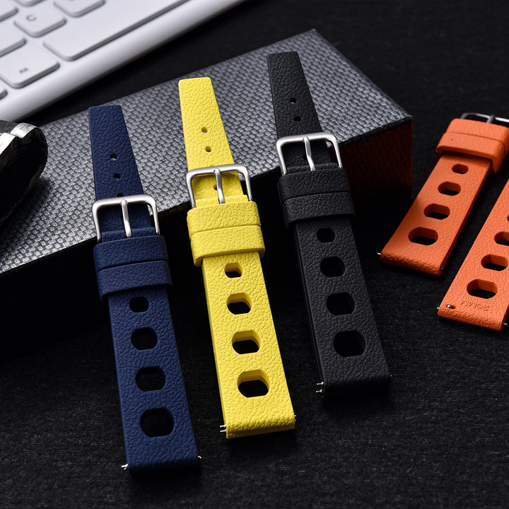 Tropical Fluororubber Strap For Oris S-eiko Citizen Quick Release Watch Band 20mm 22mm New FKM Tropical Strap Smart Watch Strap