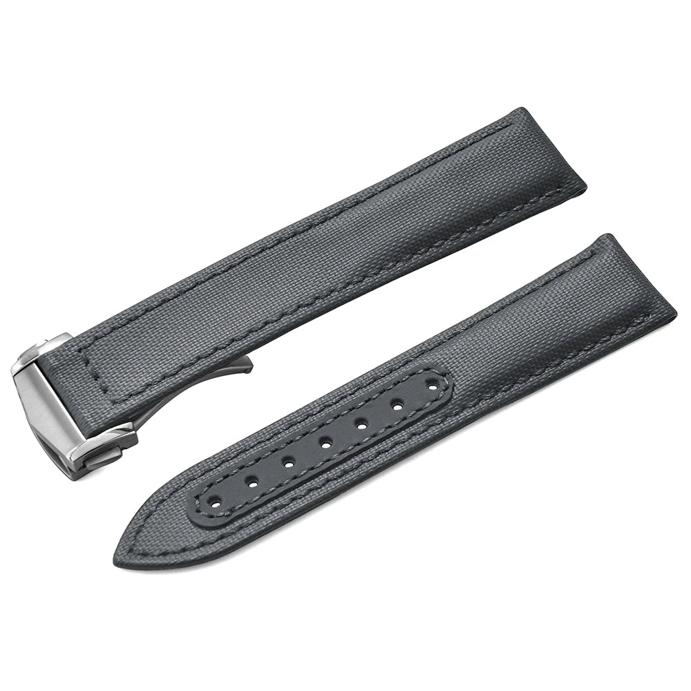 For Omega Strap Leather Sailcloth Watch Strap 20mm22mm Canvas Sailcloth Watch Band for Seiko Business Universal Bracelet for Men