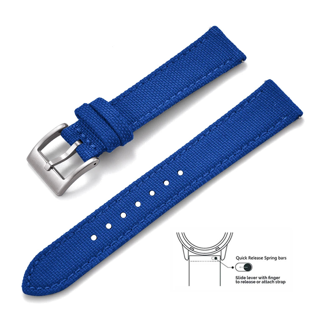 JUELONG Premium Grade Quick Release Watchbands Mixed Leather Nylon Watch Strap 18mm 20mm 22mm For SKX007 SKX009