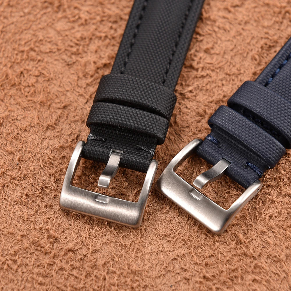 Universal Sailcloth Watch Band 18mm 20mm22mm Sailcloth Leather Strap Qucik Release Bracelet Accessories for Omega for Seiko Belt