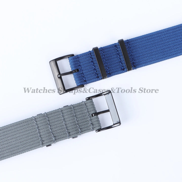 Ribbed Nylon Watch Strap 20/22mm (Military Style)