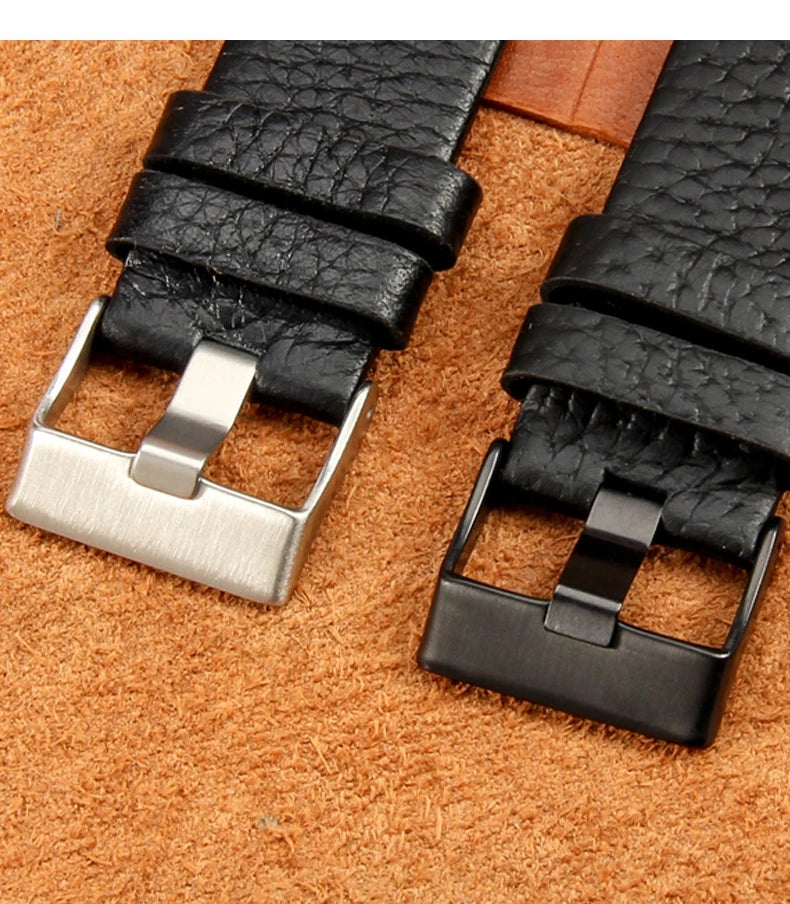 Genuine Leather Diesel Watch Strap 26–28mm (Waterproof Litchi Pattern)