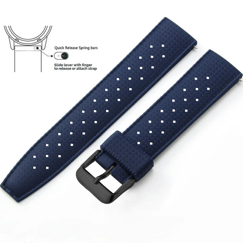 Tropical Silicone Watch Band 18–22mm (Quick Release)