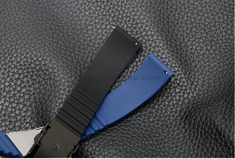 18mm 20mm 22mm 24mm Quick Release Silicone Watchband for Huawei Watch GT4/GT3 46mm for Seiko for Omega for Fossil Rubber Straps