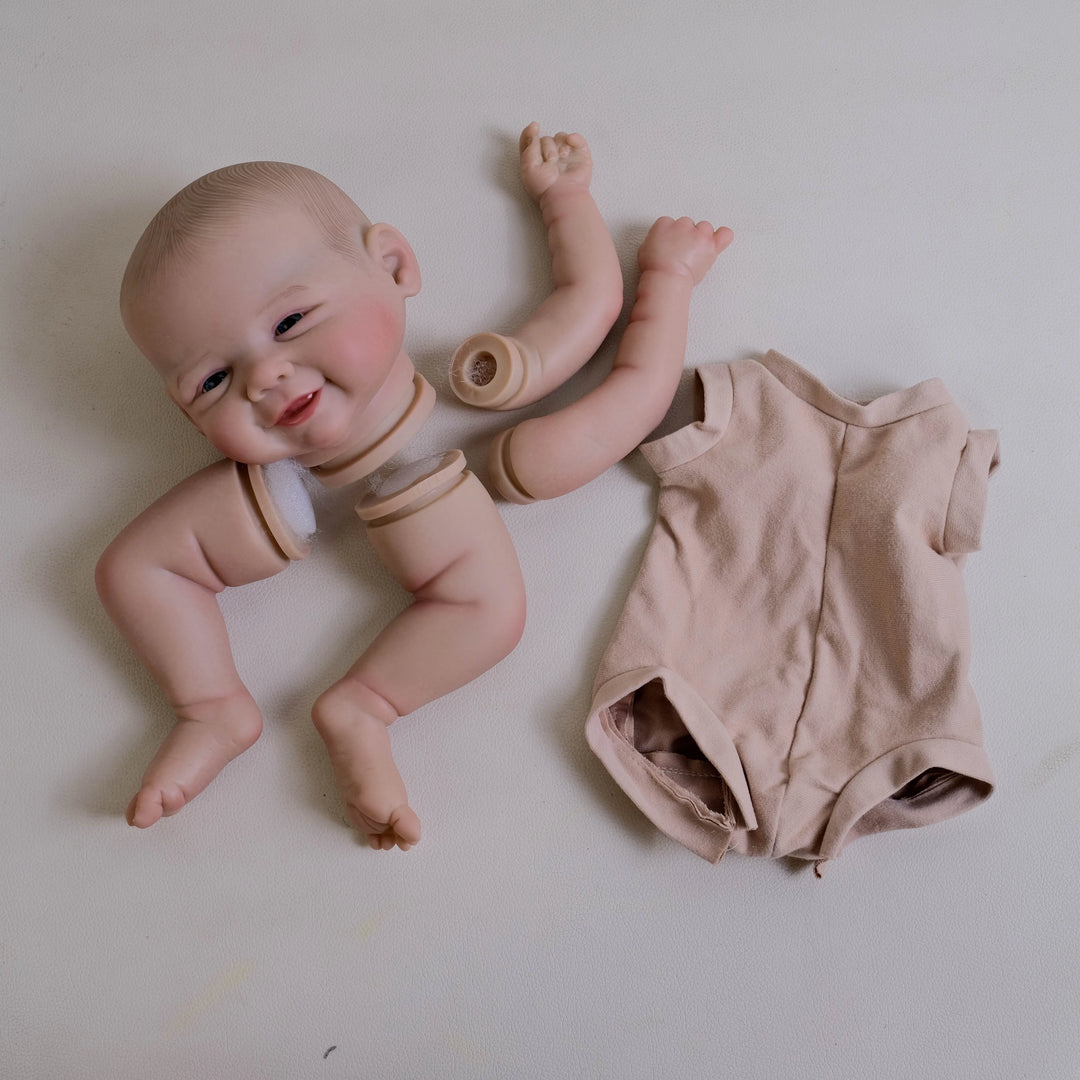 19″ Vivienne Reborn Doll Kit – Finished Painted DIY with Cloth Body