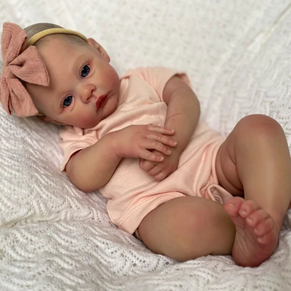 18″ Meadow Reborn Baby Doll – Soft Body, 3D Skin & Visible Veins