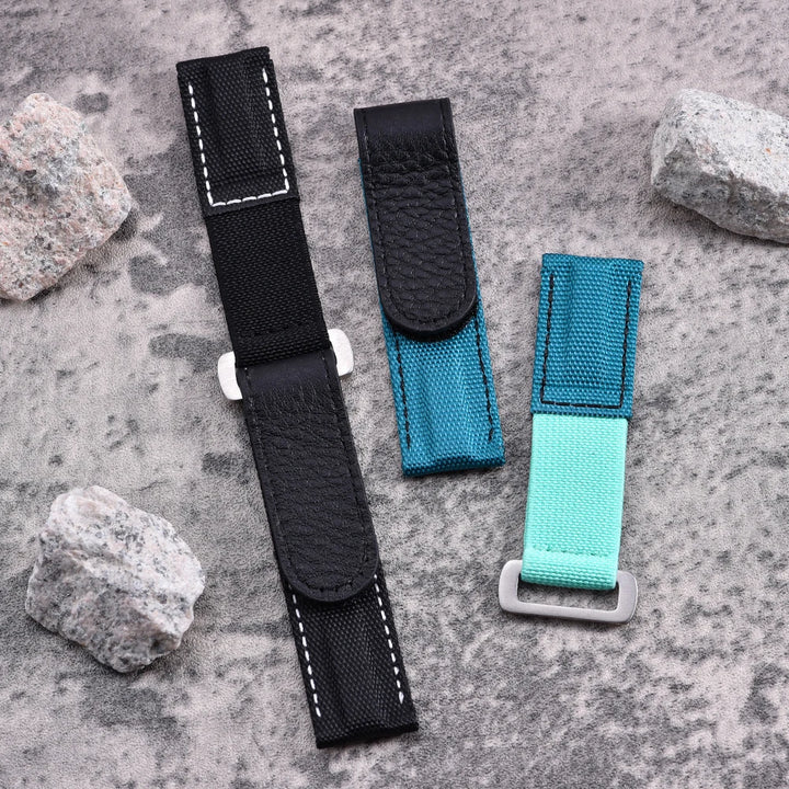 Nylon Strap 20mm Hook and Loop Fastener Watch Band Military Nylon Wristbelt Leather Bracelet for Omega Seiko Tudor MenWomen Belt