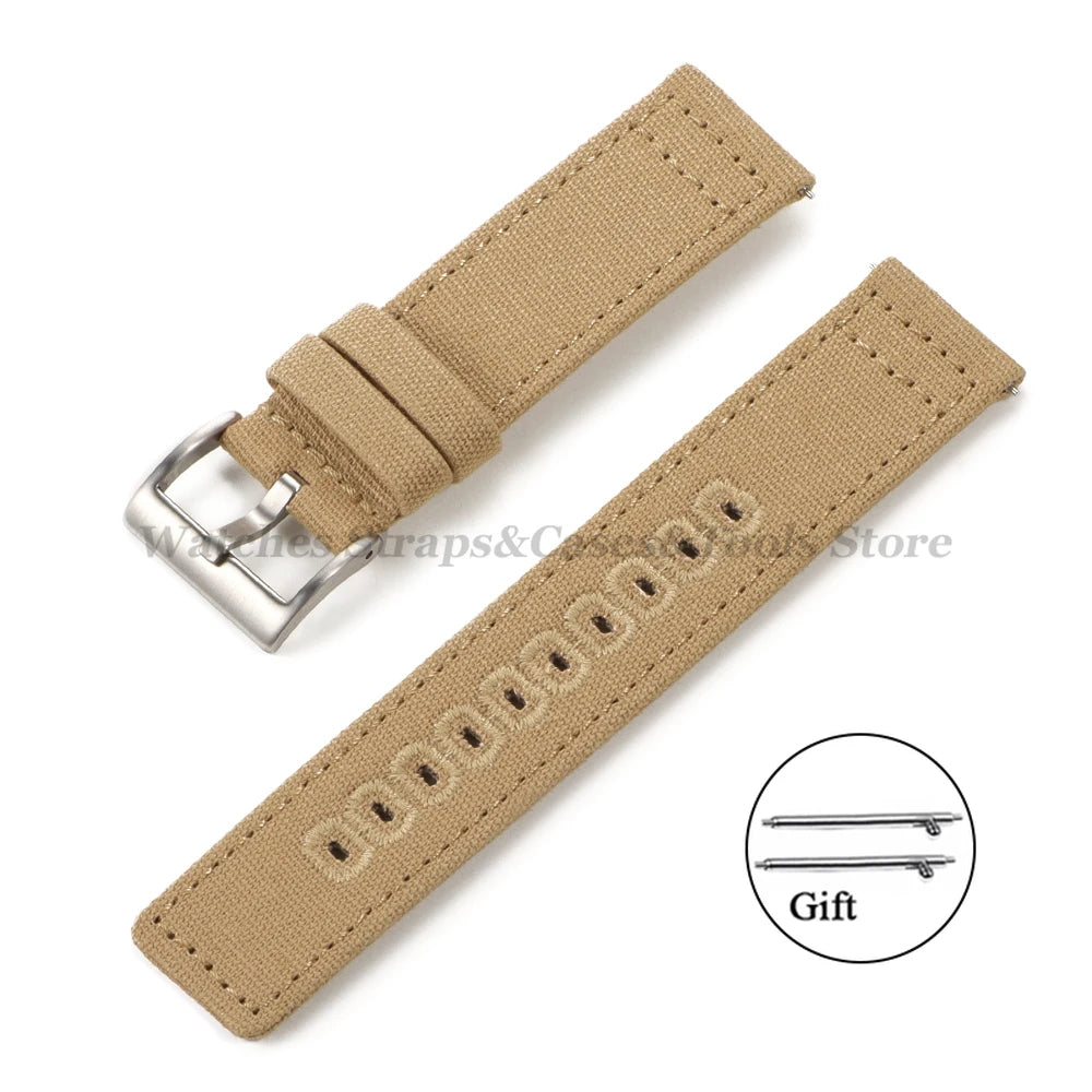 18mm 20mm 22mm Nylon Quick Release Watch Band Replacement Canvas Fabric Sport Strap for Seiko for Omega for Military Style Bands