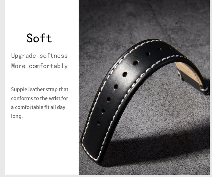 Genuine Top Grain Leather Quick Release Watch Band 20–22mm for Samsung Galaxy Watch