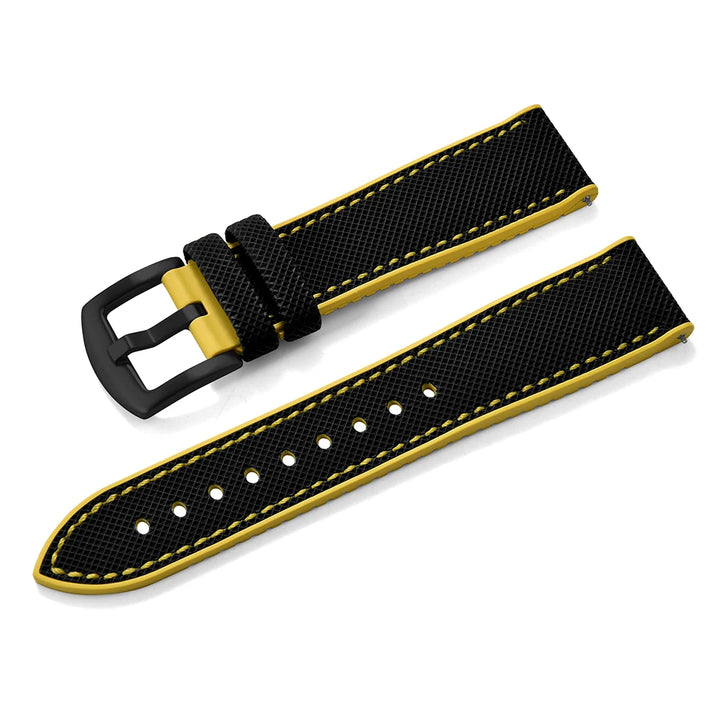 For Longine Seiko Water Ghost Hamilton Series Nylon FKM Rubber Bottom Watch Strap 18-20-22-24mm Strap Soft Waterproof Wrist Band