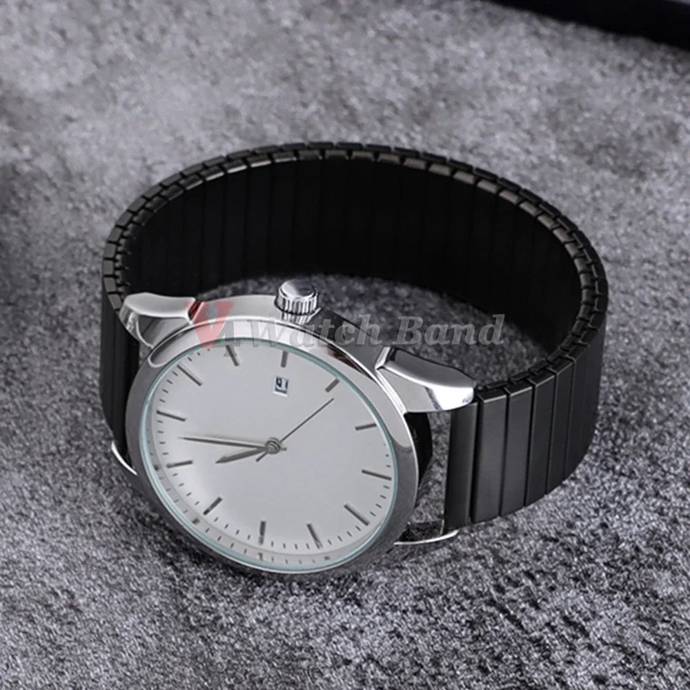 NEW Quick Release Stainless Steel Elastic Stretch Strap 14/16/18/20/22mm Watch Band Accessories Bracelet Metal Expansion Straps