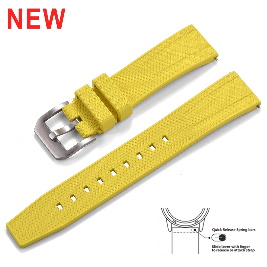 JUELONG Premium Busluo Fkm Rubber Watch Strap 20mm 22mm Watch Bands Fluororubber Straps For Traditional Diving Watch Accessories