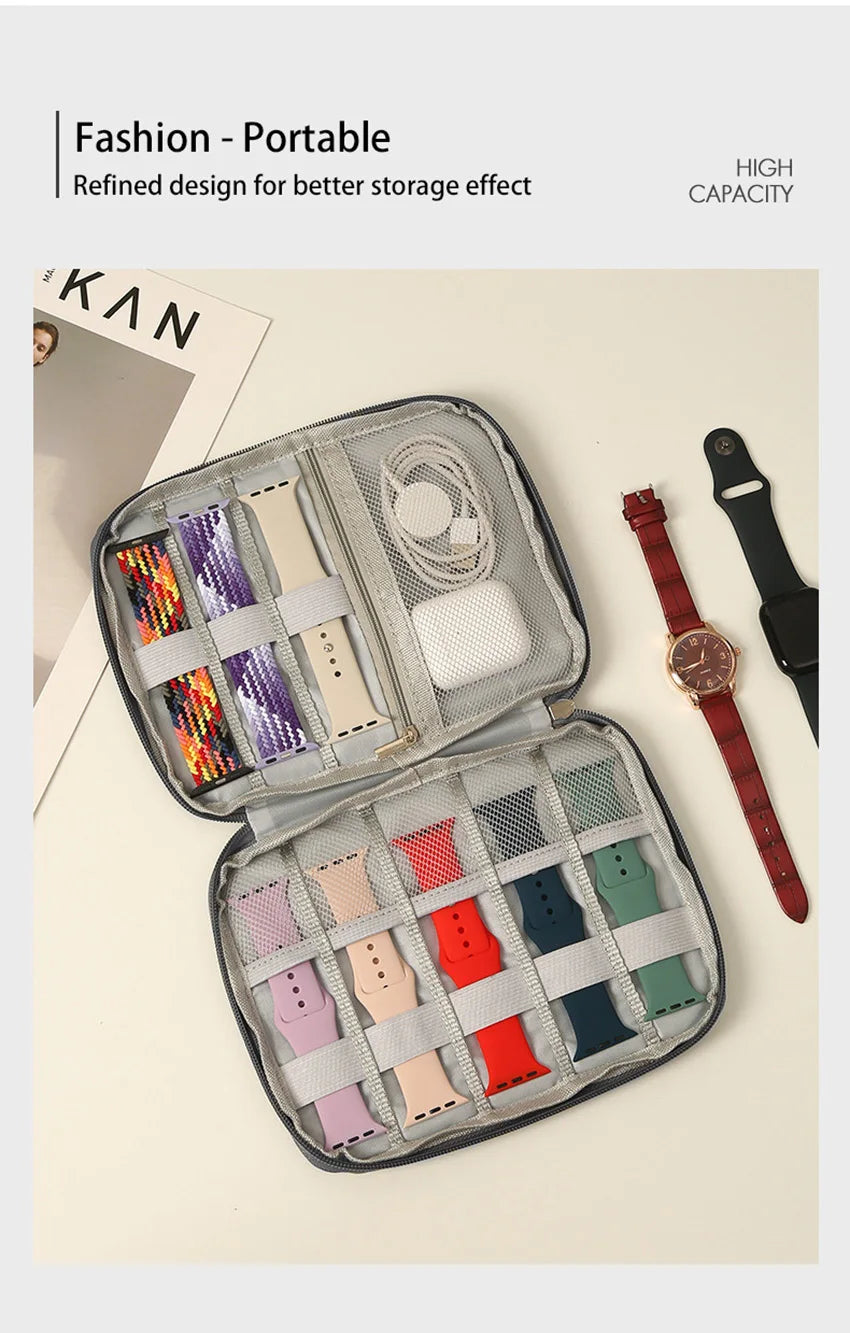 Travel Storage Bag for Apple Watch Bands & Straps