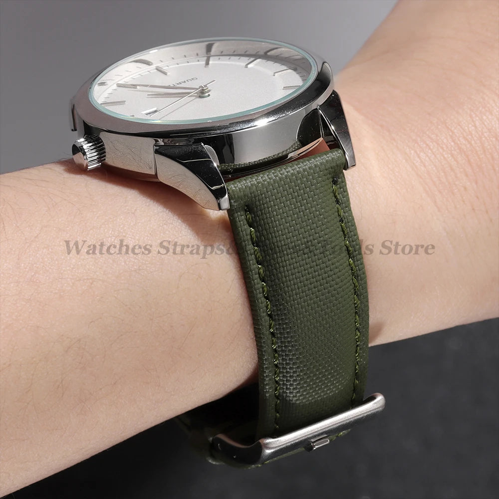 20mm 22mm Sailcloth Watch Straps for Omega for Blancpain for Seiko Divers Men's Women Quick Release Waterproof Nylon Wristbands