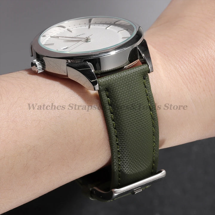 20mm 22mm Sailcloth Watch Straps for Omega for Blancpain for Seiko Divers Men's Women Quick Release Waterproof Nylon Wristbands