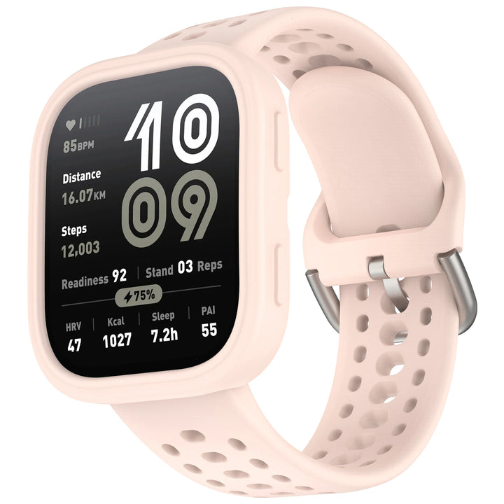 Silicone Strap with Protective Case for Amazfit Bip 6