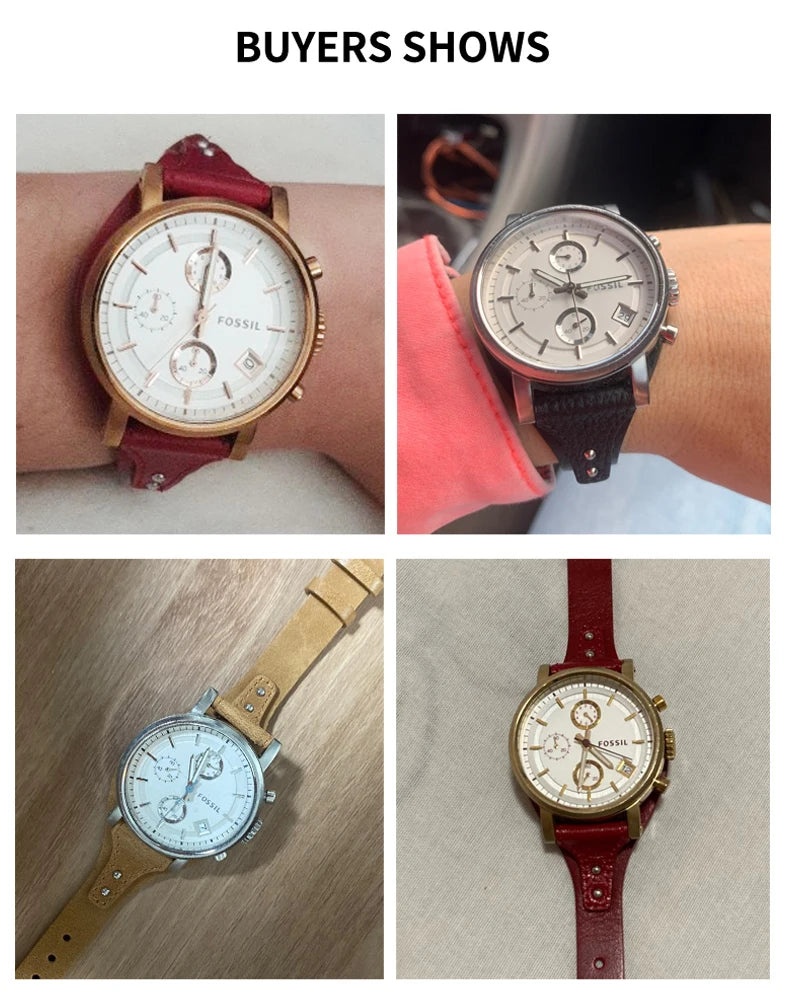 Genuine Leather 18mm Watch Strap for Fossil Women – ES4114/ES4113/ES3625/ES3616