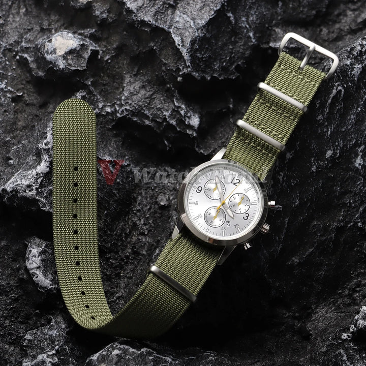 19mm 18mm 20mm 22mm Nylon Watch Strap Brown Green Band Military Casual Watchband for Seiko Army Sport Bracelet Replacement Belts