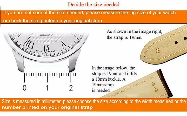 Breathable Genuine Leather Watchband with Deployment Clasp  20mm 22mm 24mm Comfortable Soft Watch Strap