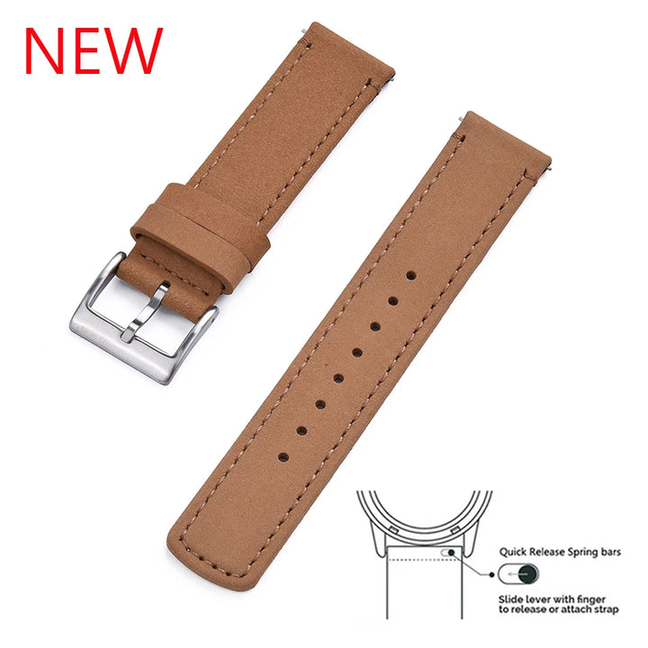 NATOBELT High Quality Leather Watch Strap 20mm 22mm Quick Release Leather Watch Band Strap Replacement Belt For Men Women