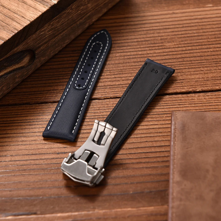 For Omega Strap Leather Sailcloth Watch Strap 20mm22mm Canvas Sailcloth Watch Band for Seiko Business Universal Bracelet for Men