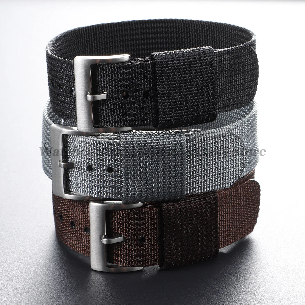 Nylon Watch Strap (18–22mm) – Breathable Sport Canvas