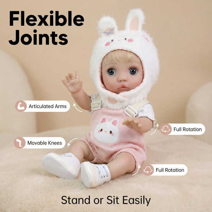 NPK 16inch Lifelike Peeka Doll Handmade Full Body Soft Touch Detailed Painting Cute Collectible Baby Toy