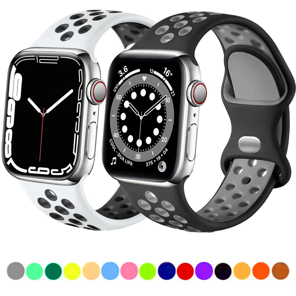Silicone Apple Watch Band – Multi‑Size (38–49mm)