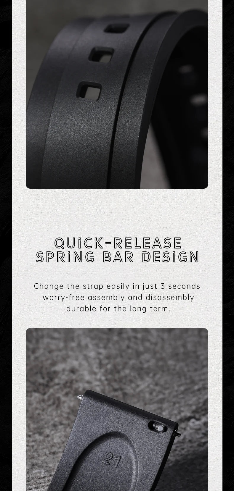 Natural Rubber Watch Band, Quick Release, 20mm 21mm 22mm 24mm, Accessories Watch Strap For LONGINES MIDO TISSOT