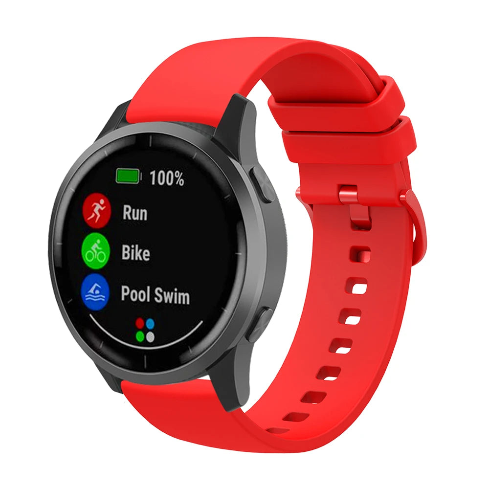 Silicone Watch Strap – 18/20/22mm for Garmin Vivoactive & Huawei GT Series