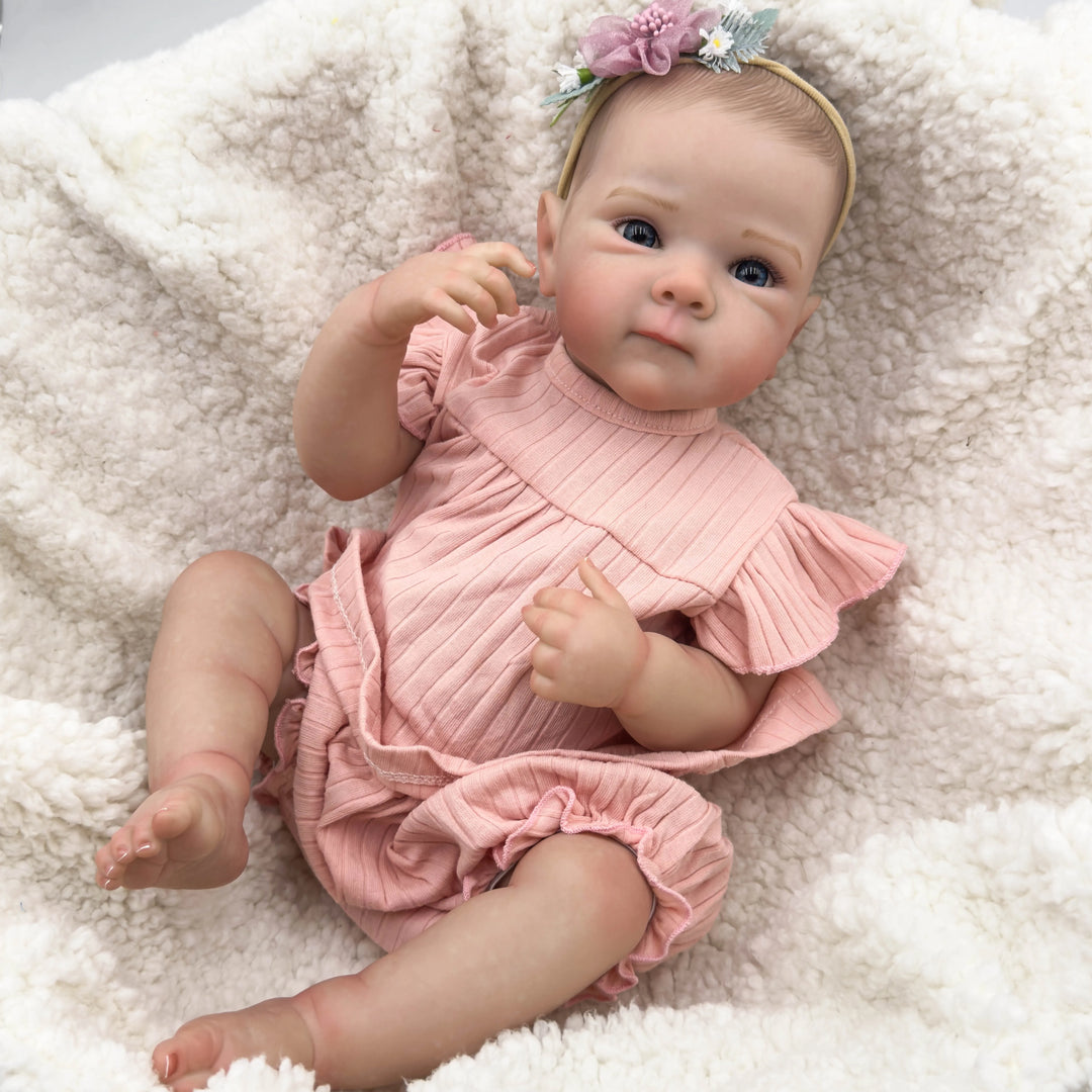 19″ Bettie Full‑Body Collectible Reborn Baby Doll – Waterproof with Hand‑Painted Hair