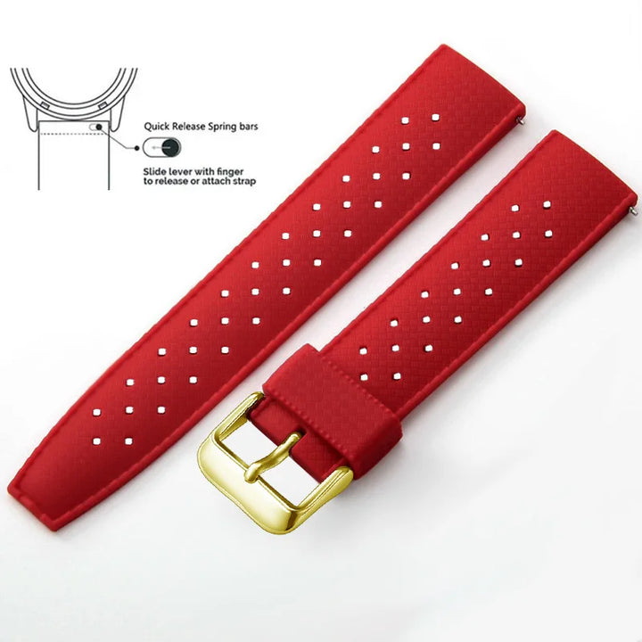 Tropical Silicone Watch Band 18–22mm (Quick Release)