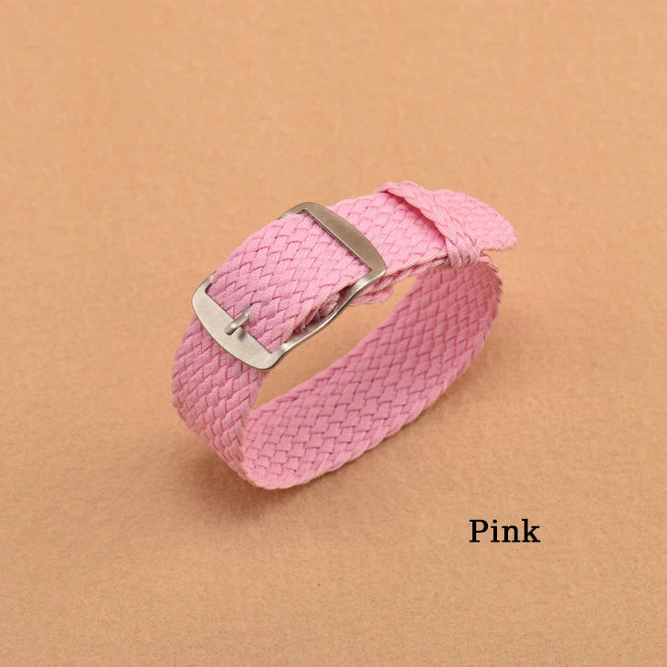 Nylon Weave Watch Strap for Perlon Watchband Wristband Women Men Bracelet Watch Accessories 14mm 16mm 18mm 20mm 22mm Sport Band