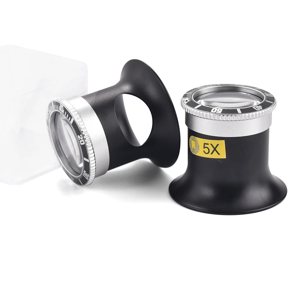 Portable Watchmaker’s Magnifier Loupe (5X/10X/20X)