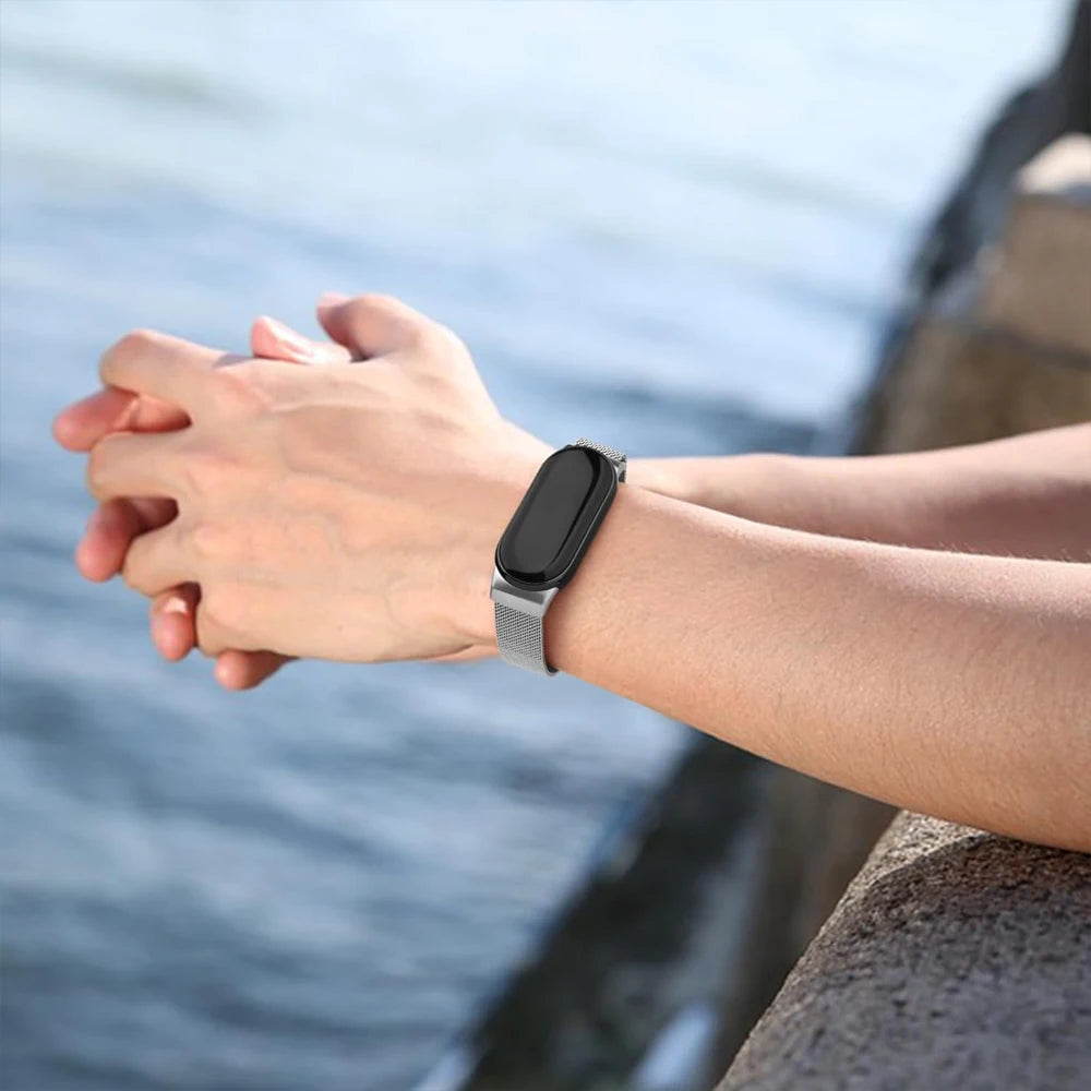 Stainless Steel Magnetic Strap for Xiaomi Mi Band 8, 9, 10