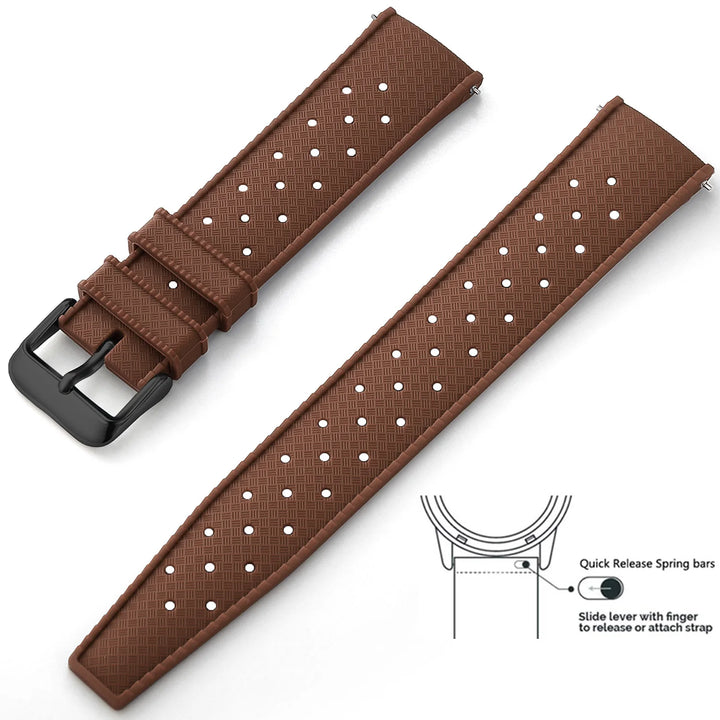 Tropical Silicone Watch Band 18–22mm (Quick Release)