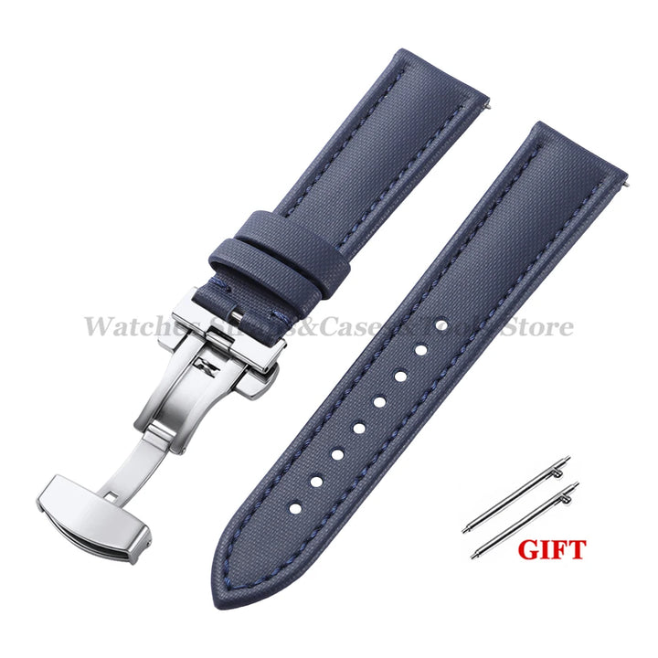 Sailcloth Nylon Watch Strap 18–22mm (Butterfly Buckle)