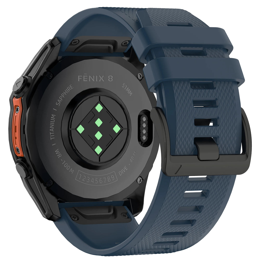 QuickFit Silicone Watch Strap 22/26mm for Garmin Fenix 5–8 & Epix Pro