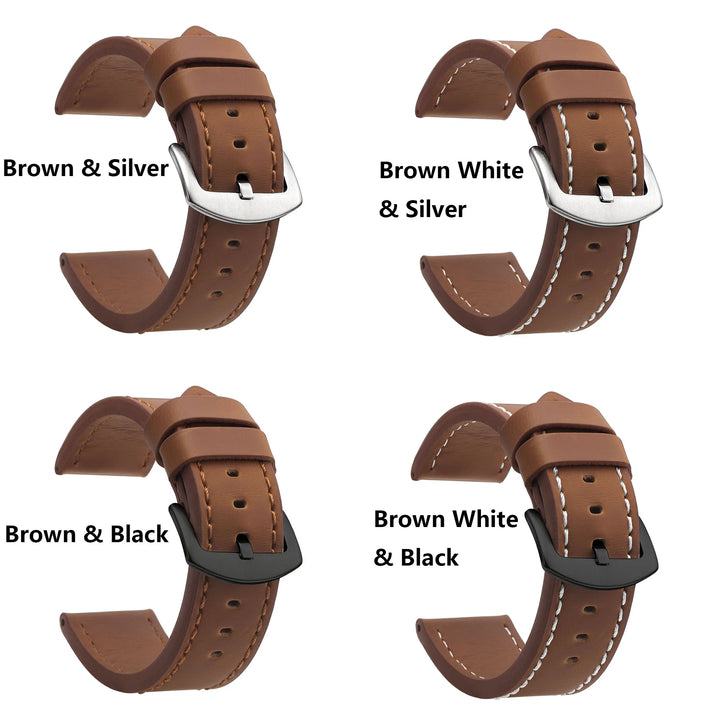 SAMCO Vintage Leather Watch Band 18–24mm