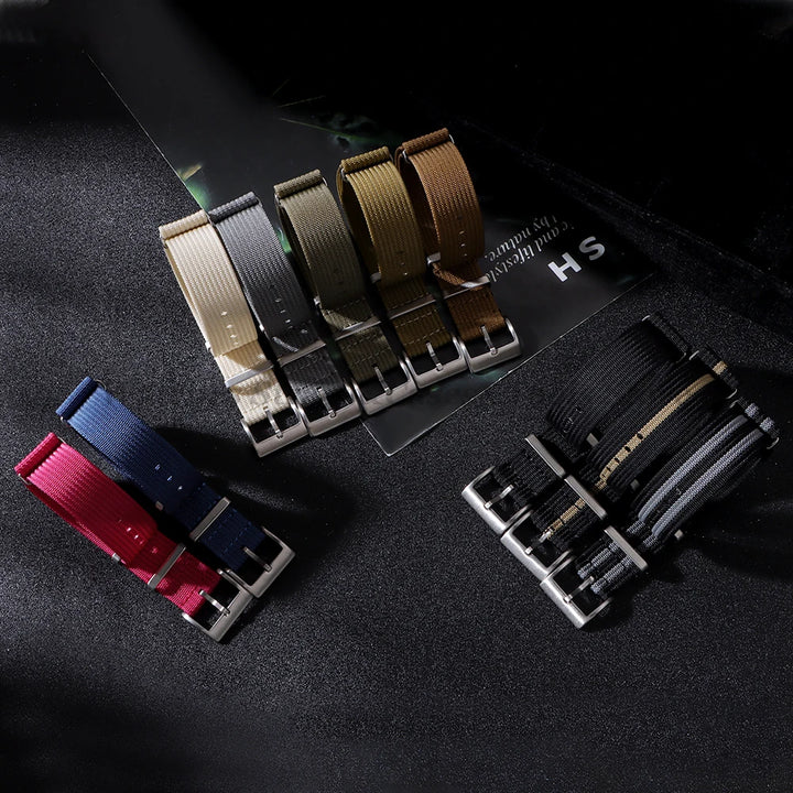 Nylon Ribbed Watch Band 18mm 20mm 22mm for Xiaomi Redmi Watch 3 Lite/Active for Smartwatch Universal Wristband Watch Accessories