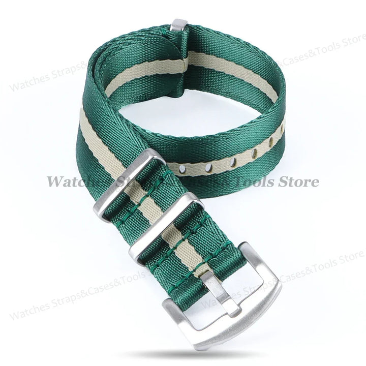 18mm 20mm 22mm Soft Nylon Watchband Bracelet Army Military Men Sport Strap for Omega 007 for Seamaster 300 Replacement Wristband