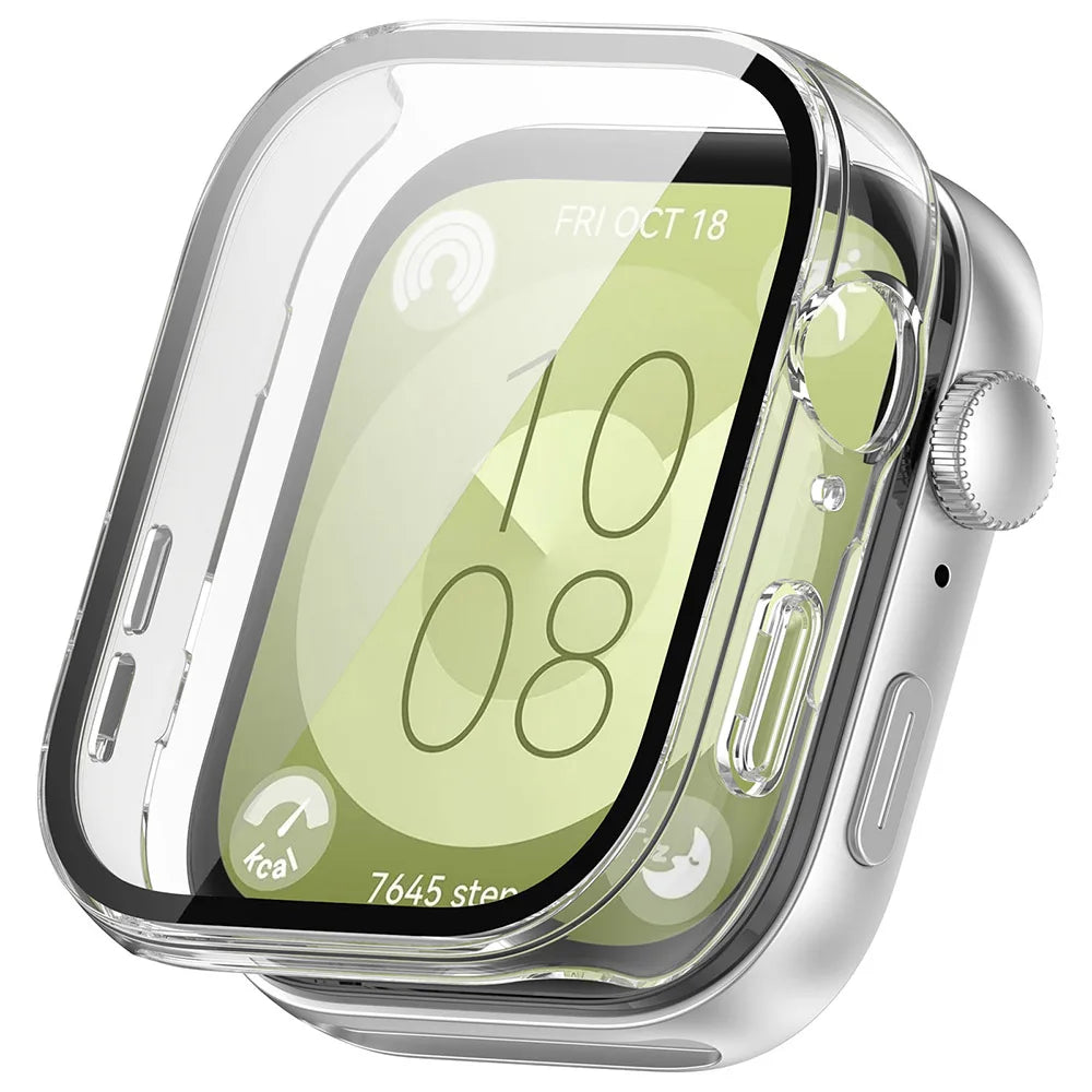 PC+Glass Screen Protector Case for Huawei Watch Fit 3