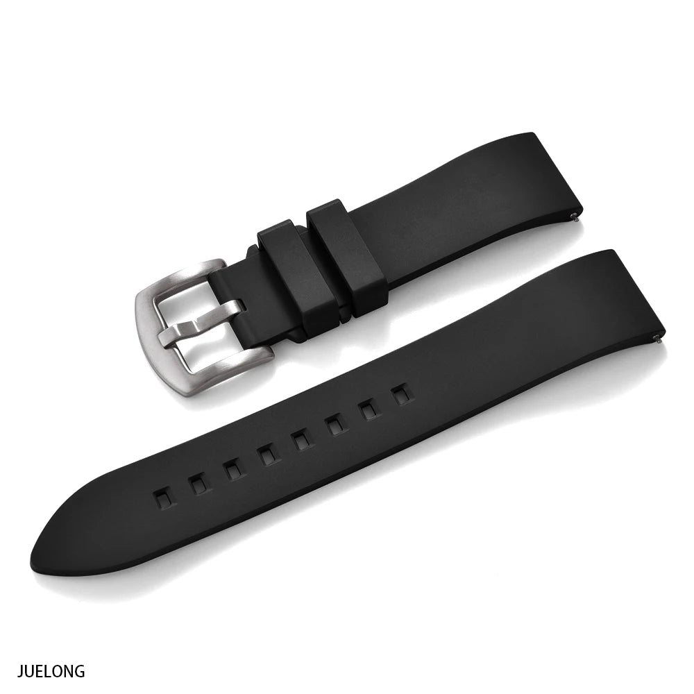 JUELONG New Classic FKM Fluorine Rubber Watch Strap Quick Release 18mm-19-20mm-21-22mm 23-24mm For Each Brand Diving Watch Bands