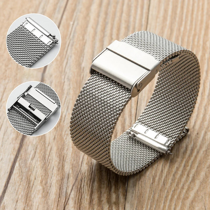 0.6mm Milanese Mesh Watch Strap – 12–24mm for Seiko & DW