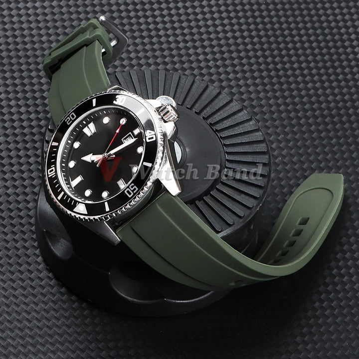 Universal Waterproof Silicone/Rubber Watch Strap 20/22mm