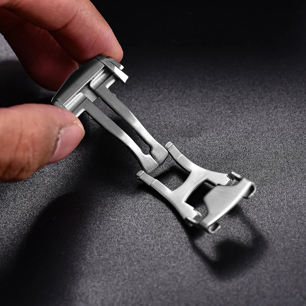 JUELONG Metal Folding Buckles For Omega 18mm 20mm 22mm Steel Brush Buckle Nylon Leather Rubber Watchband Clasp Deployment Clasps