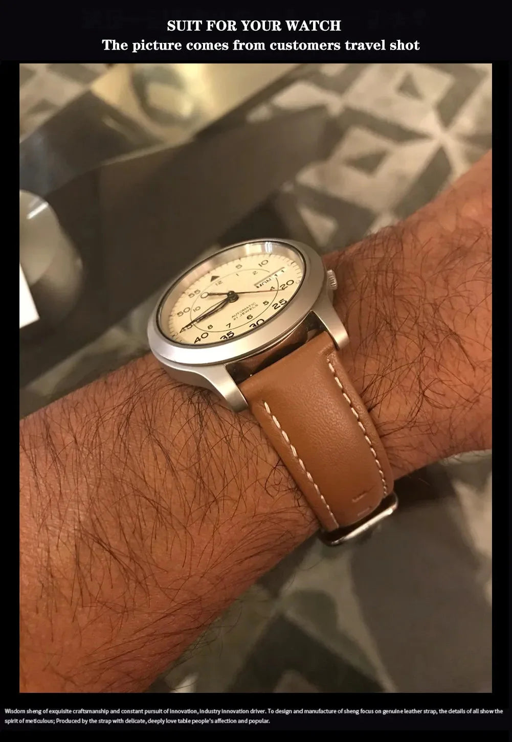Samco Genuine Leather Watch Band 18–22mm (Quick Release)