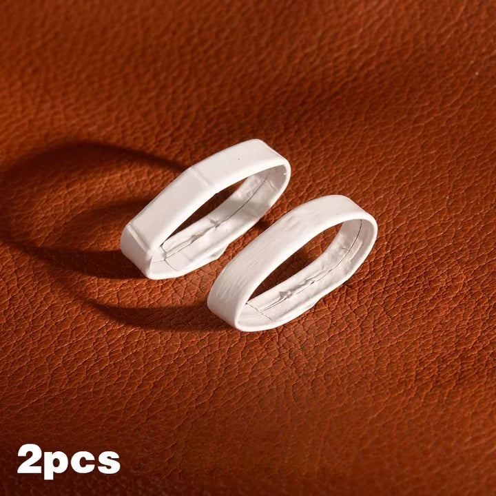 2‑Piece Leather Watch Band Keeper Loops – 14–24mm, Black & Brown